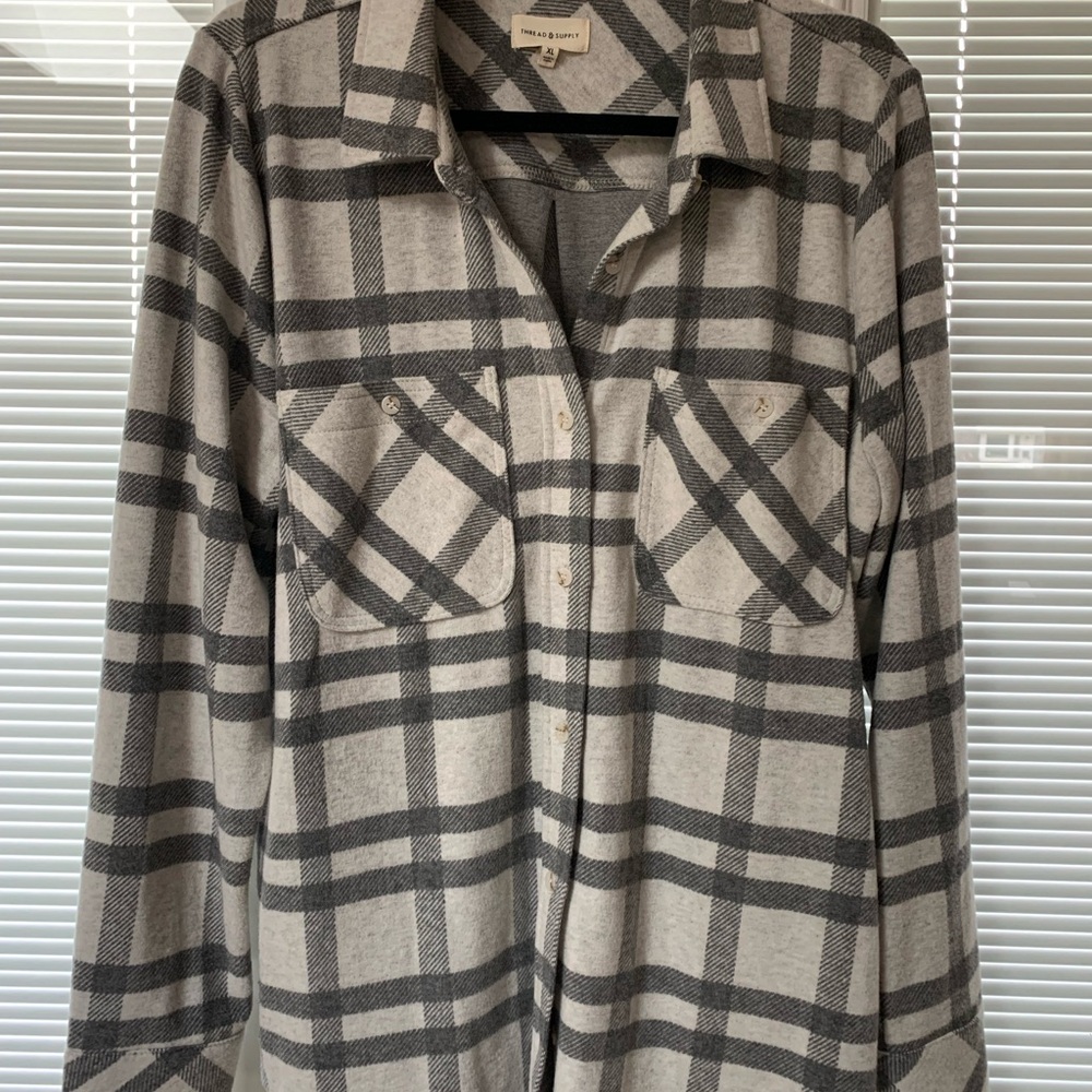 Thread & Supply Lewis Shirt - Gray/White Plaid